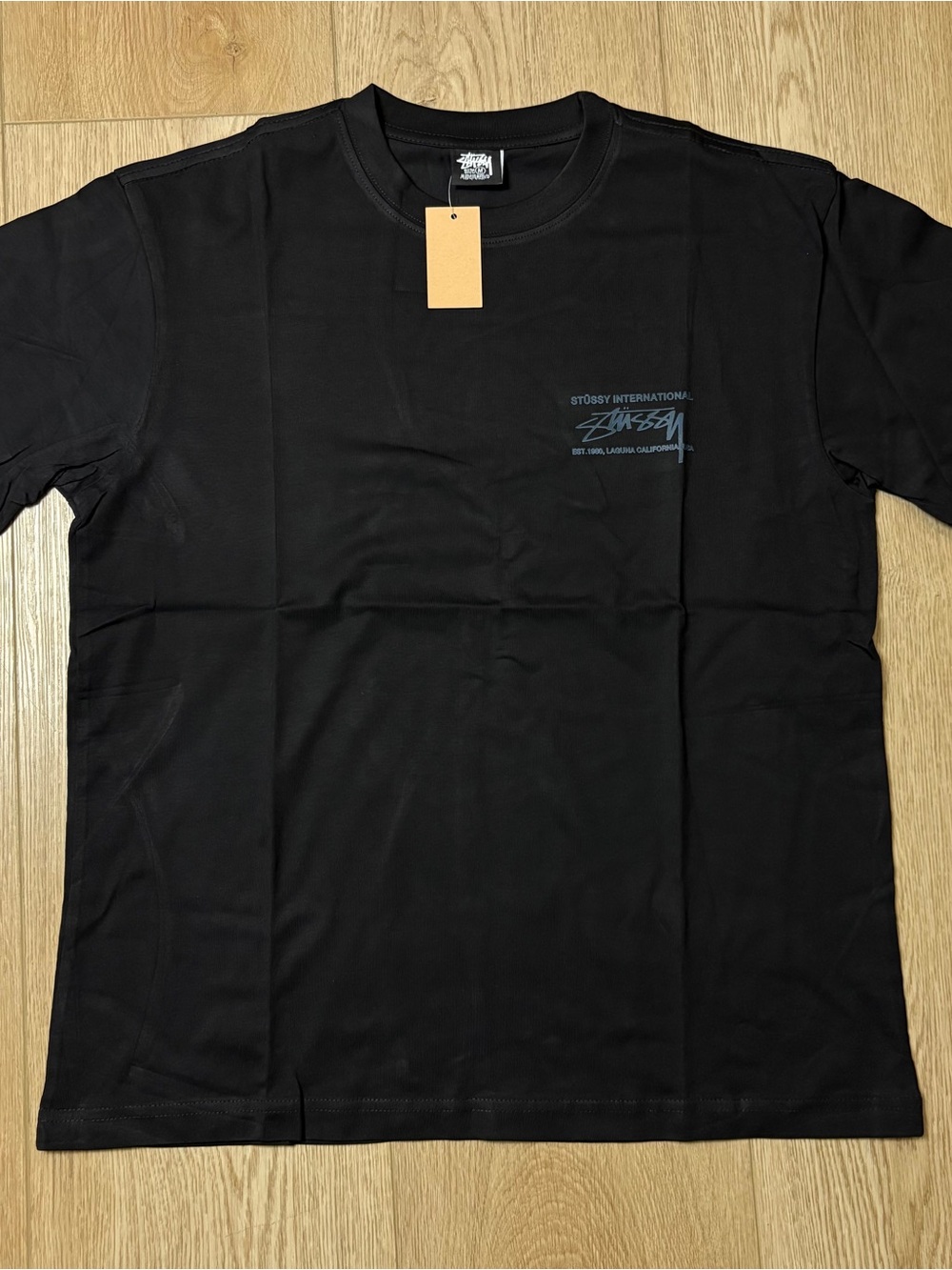 Stussy Black Short Sleeve Logo Tee